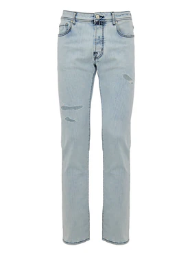 Jeans Bard in Denim Chiaro a Righe Jacob Cohen
