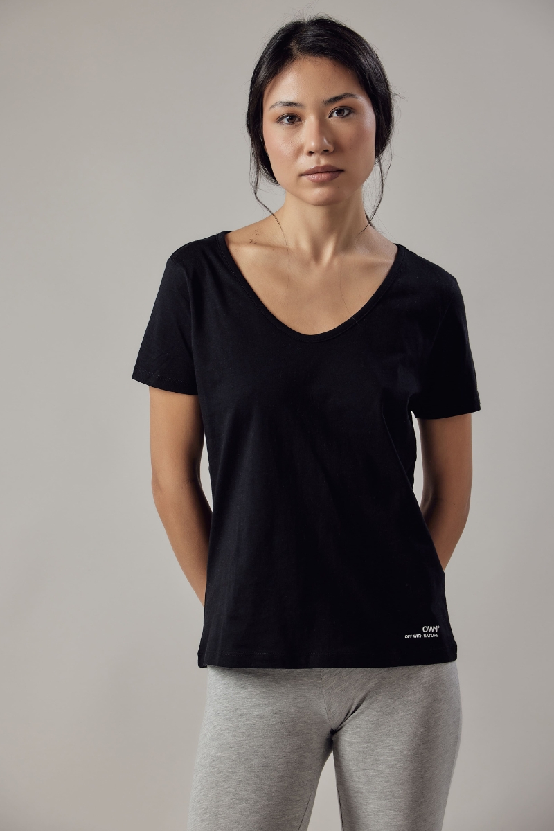 Deep V-Neck T-Shirt