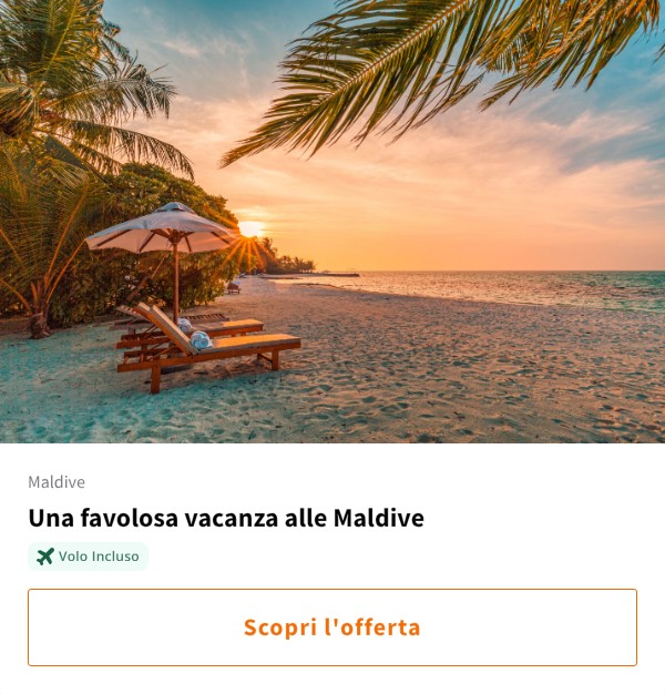 Una favolosa vacanza alle Maldive