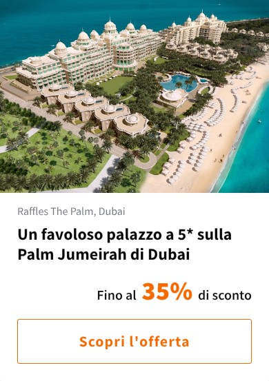 Un favoloso palazzo a 5* sulla Palm Jumeirah di Dubai