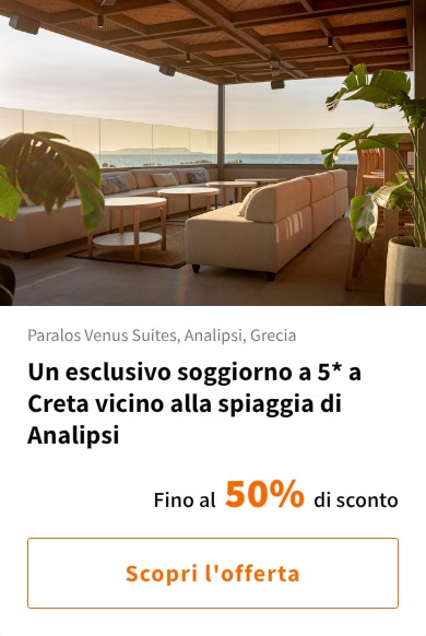 Un esclusivo soggiorno a 5* a Creta vicino alla spiaggia di Analipsi