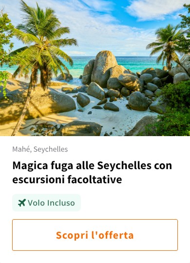 Magica fuga alle Seychelles con escursioni facoltative