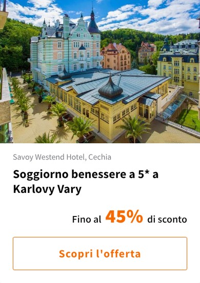 Soggiorno benessere a 5* a Karlovy Vary