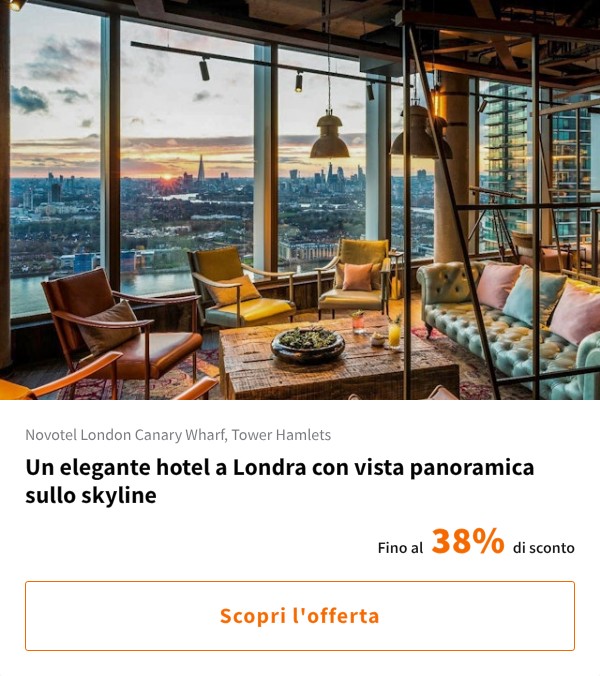 Un elegante hotel a Londra con vista panoramica sullo skyline
