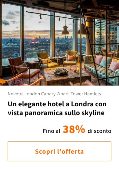 Un elegante hotel a Londra con vista panoramica sullo skyline
