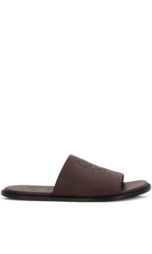 Flex Anagram leather slides