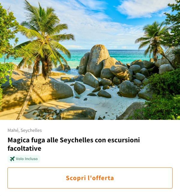 Magica fuga alle Seychelles con escursioni facoltative