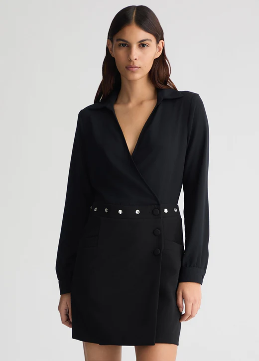 Abito con Strass / Nero