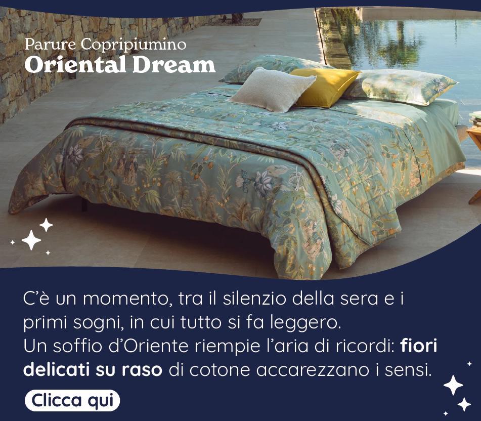 Parure Copripiumino in Raso Di Cotone Fantasia - Oriental Dream