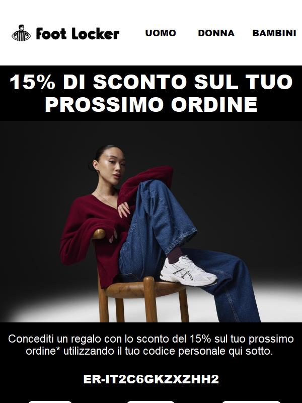 Approfitta del 15% di sconto sul tuo prossimo ordine 🤩