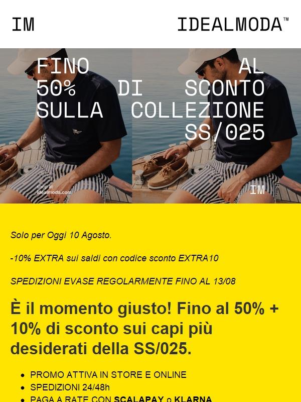 IM ON SALE: fino al 50% + 10% di sconto.