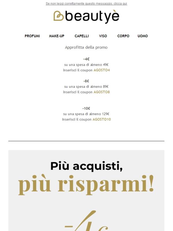 Ultima chance! Fino a 10€ di risparmio⏰