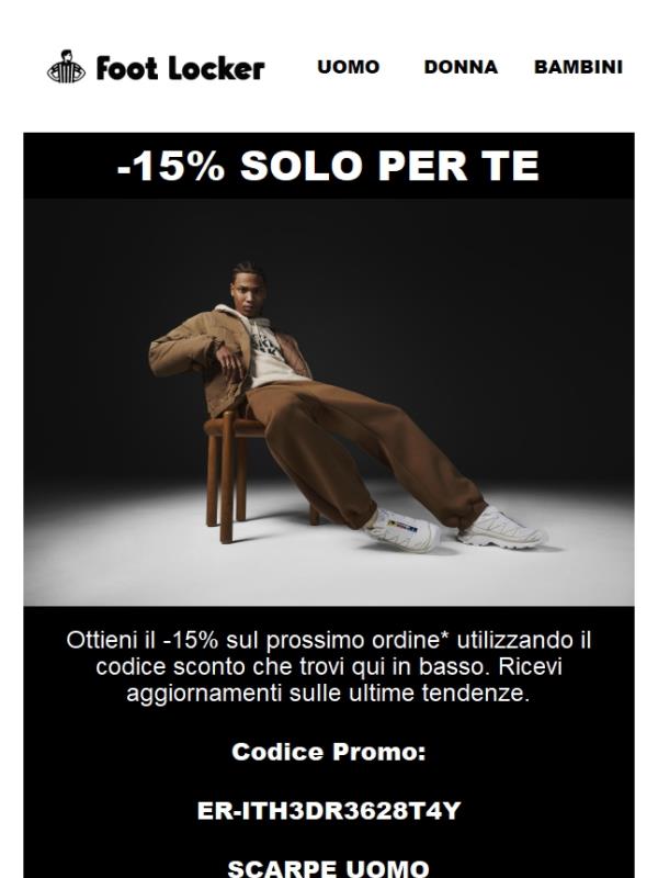 15% di sconto sul tuo prossimo ordine 🔥