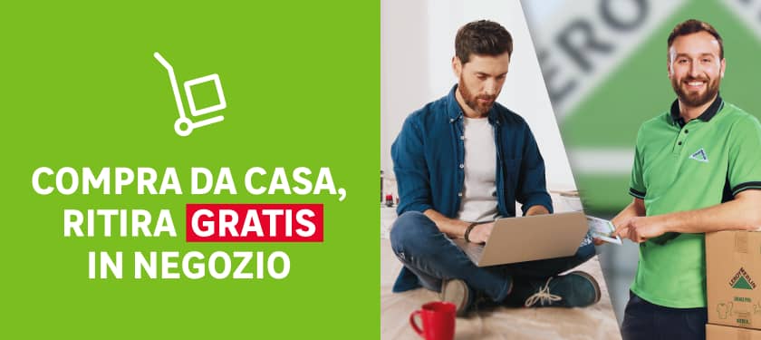 puoi comprare online da casa e ritirare gratis in negozio