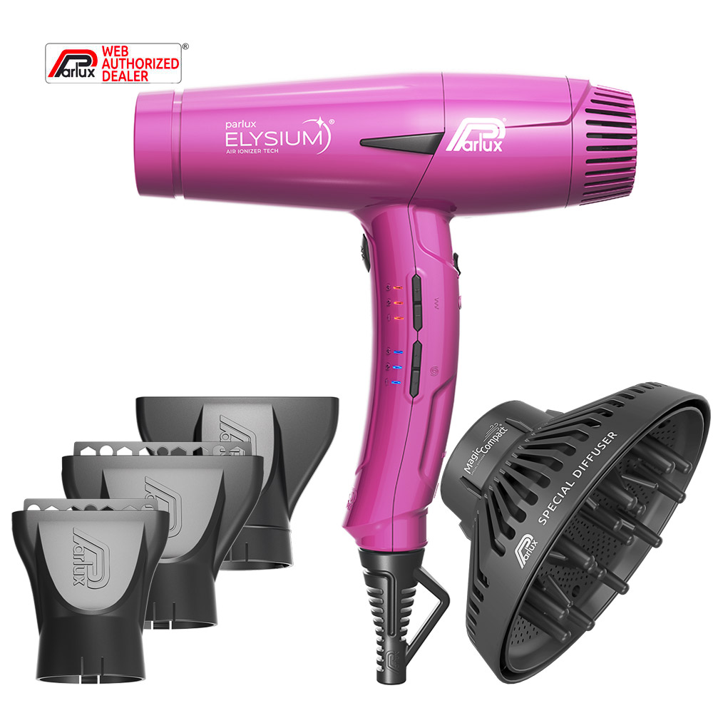 Image of Parlux Elysium + Magic Compact Fucsia - asciugacapelli con diffusore