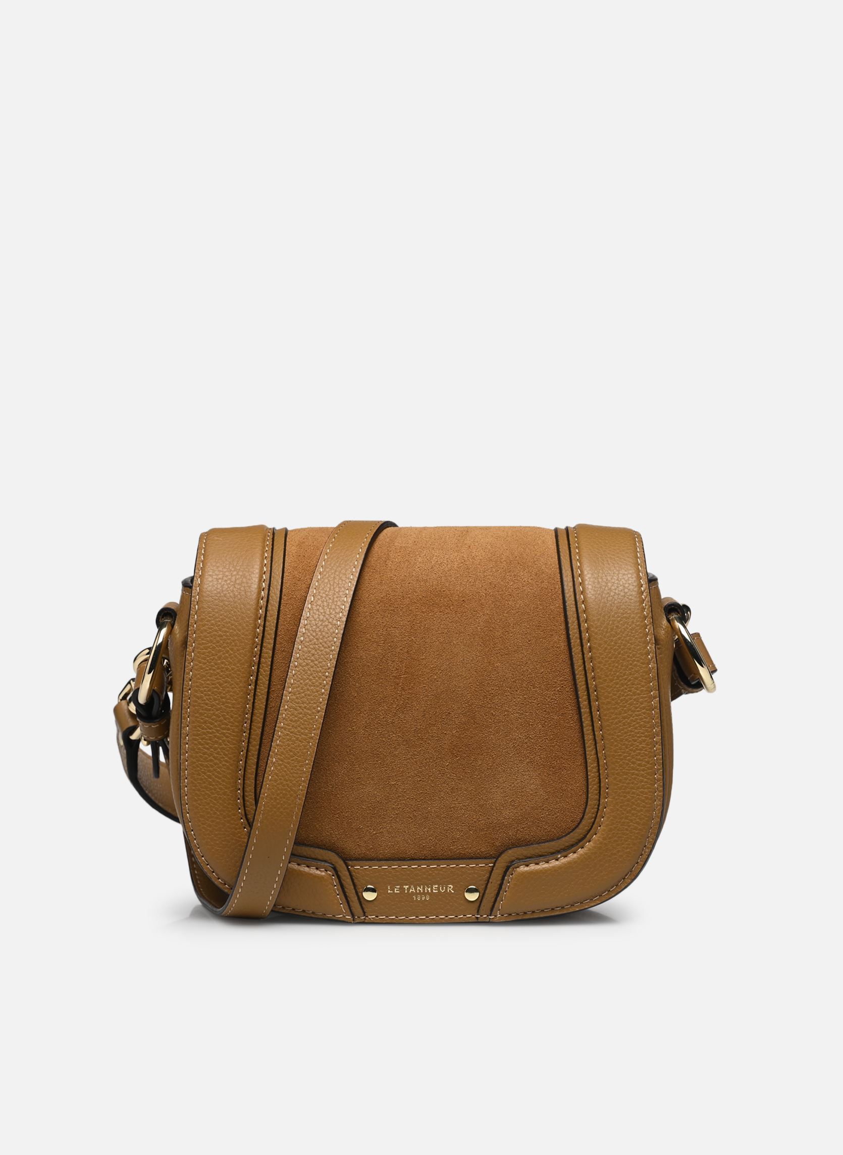 Borse a tracolla Borsa a tracolla - Ella Besace Pm Grained & Suede donna marrone