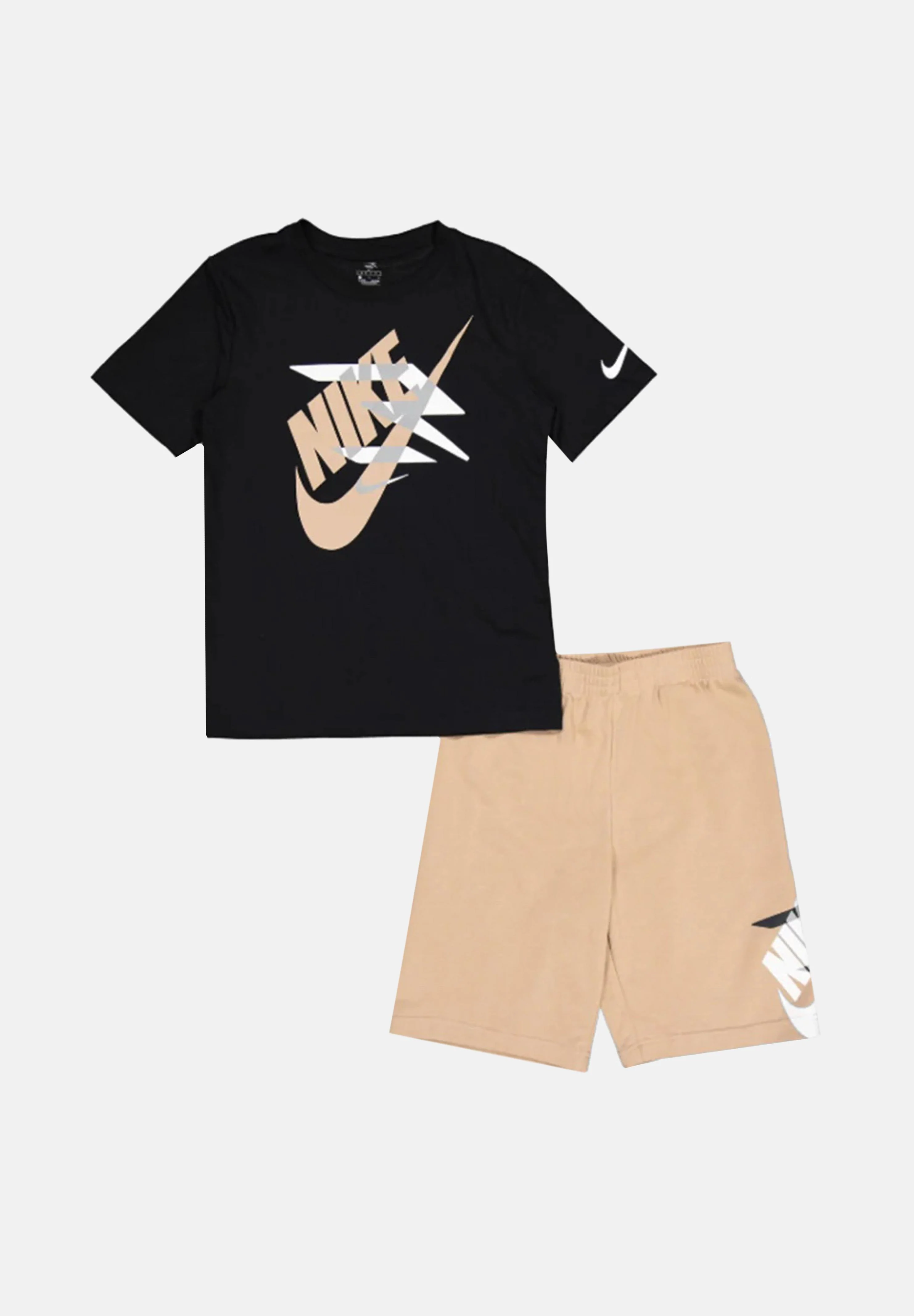 Image of NIKE Completino beige e nero da bambino con logo