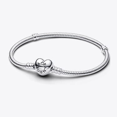 Moments Heart & Snake Chain Bracelet