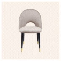Sedia Iris Velluto Beige