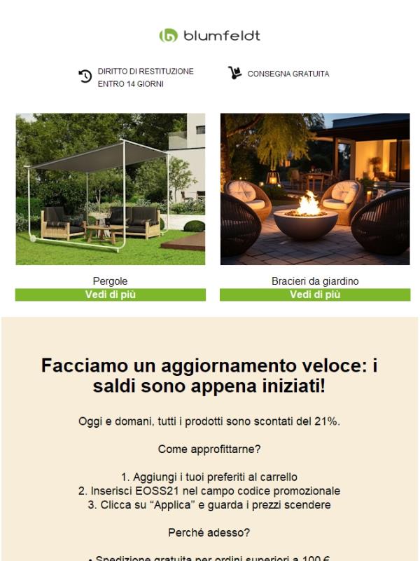 🔔 Solo oggi e domani: 21 % di sconto su tutti i prodotti Blumfeldt – Non fartelo scappare!