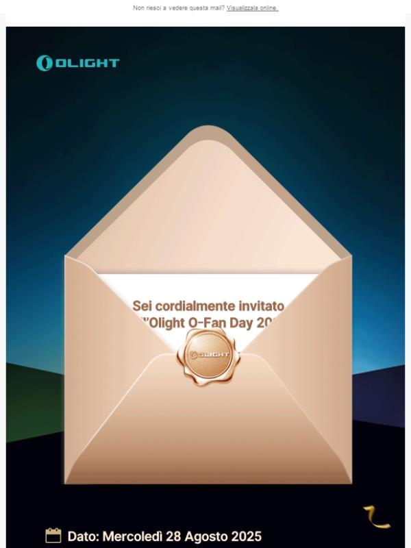 Sei cordialmente invitato all'Olight O-Fan Day 2025