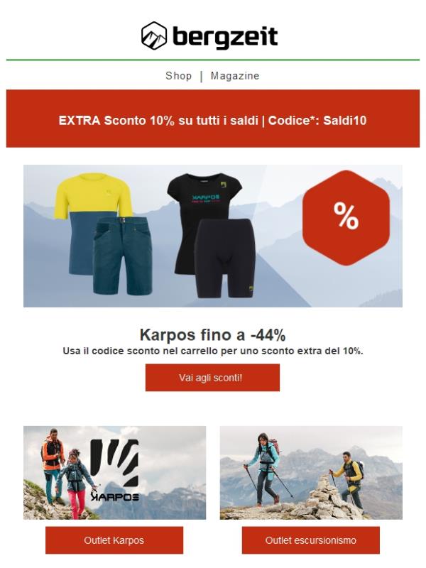 SALDI Karpos fino a -44%