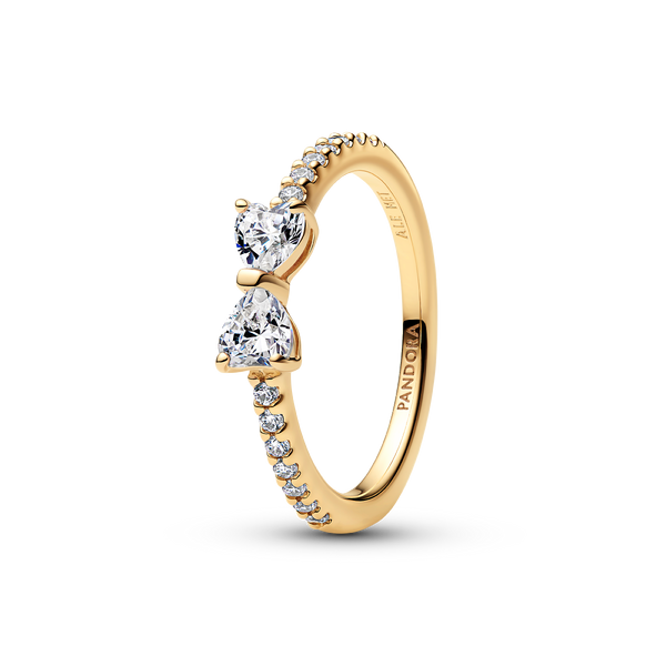 Sparkling Clear Bow Ring