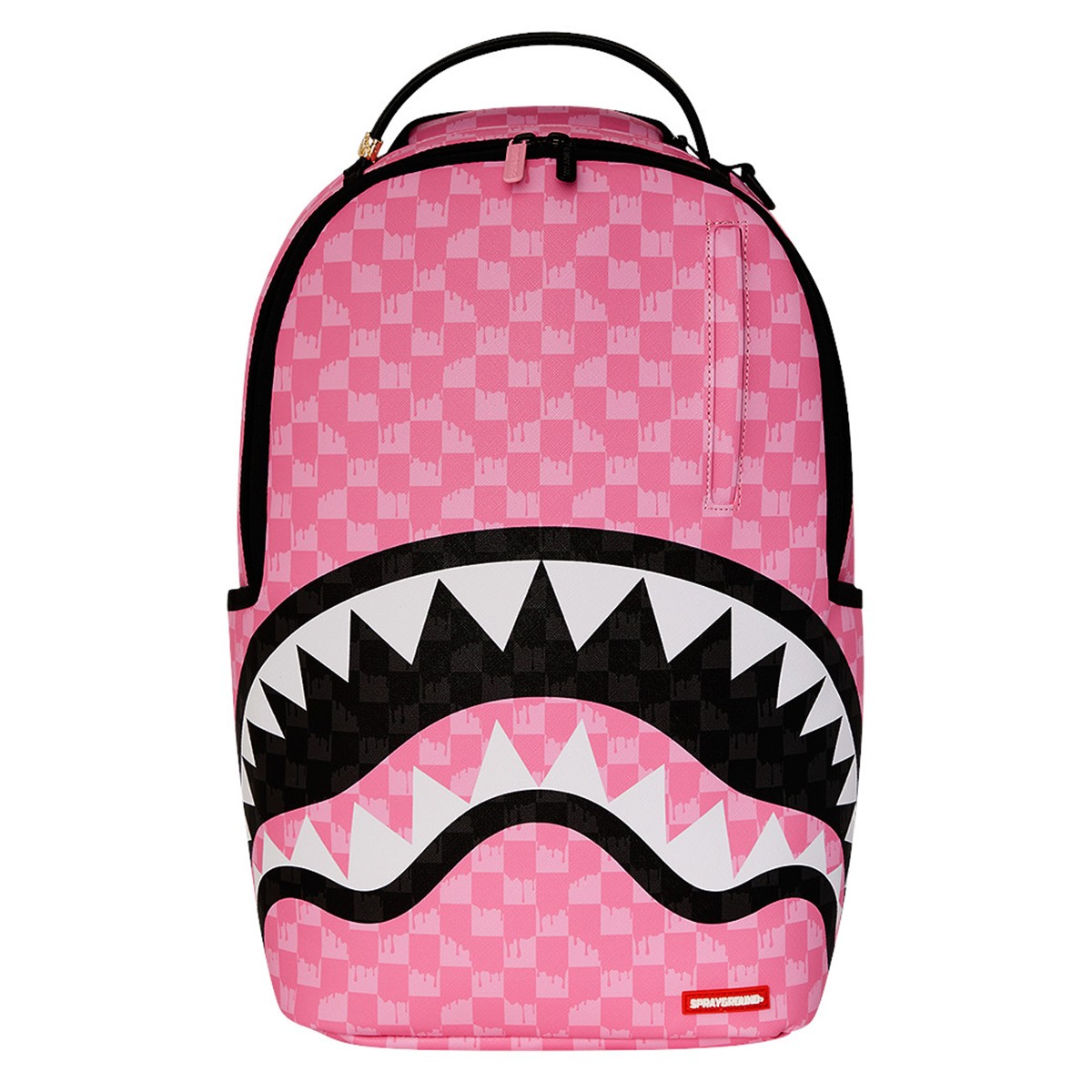 SPRAYGROUND - Zaino PINK AND BLACK DRIP CHECK DLXSV