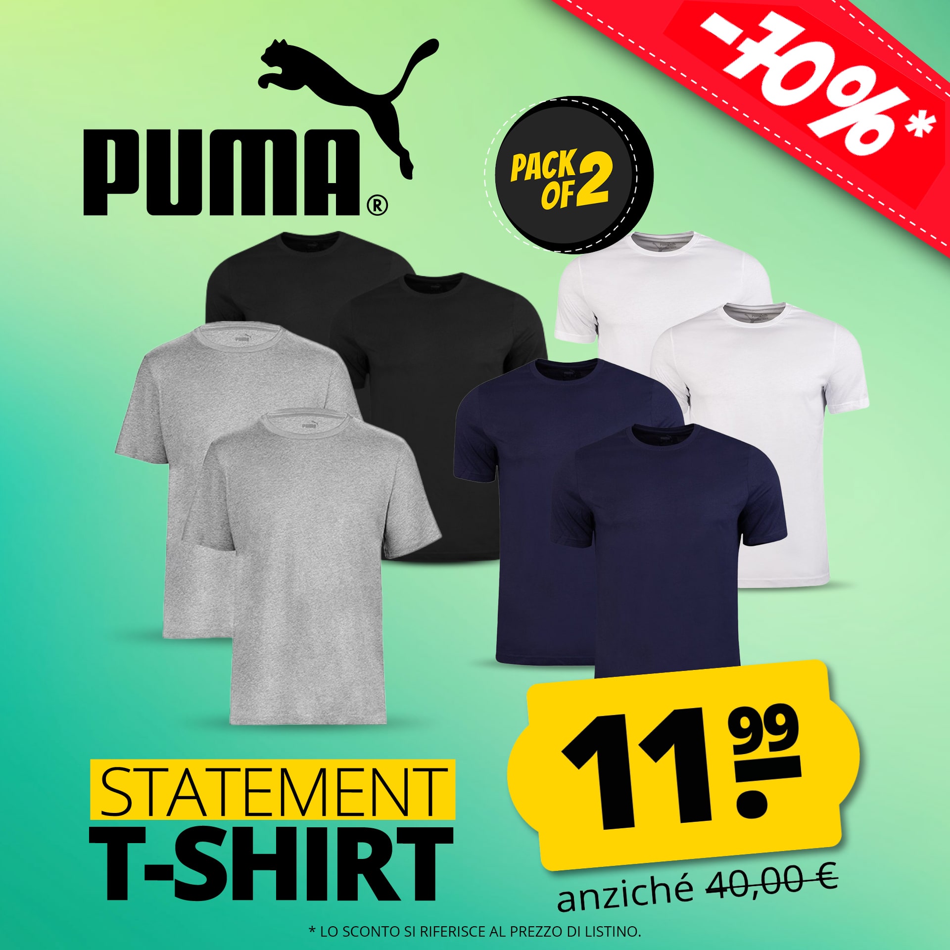 Puma statement deluxe edition base uomo tshirt set da 2