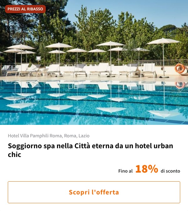 Soggiorno spa nella Città eterna da un hotel urban chic