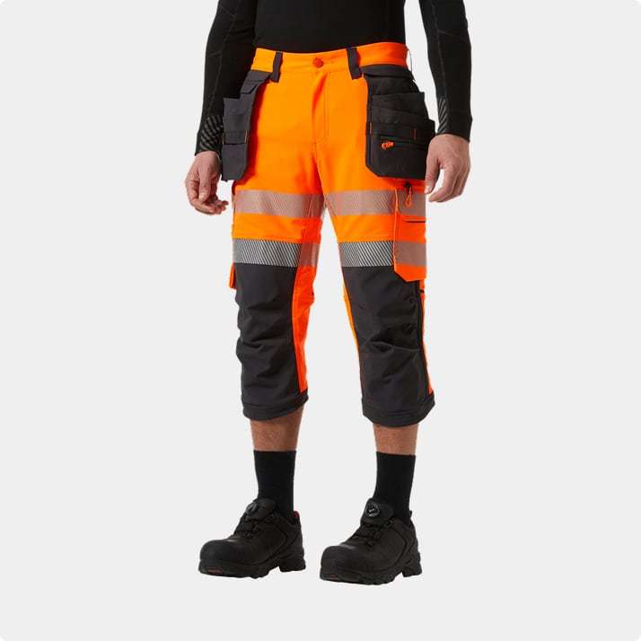 ICU BRZ Hi Vis Construction Pirate Trousers Class 1