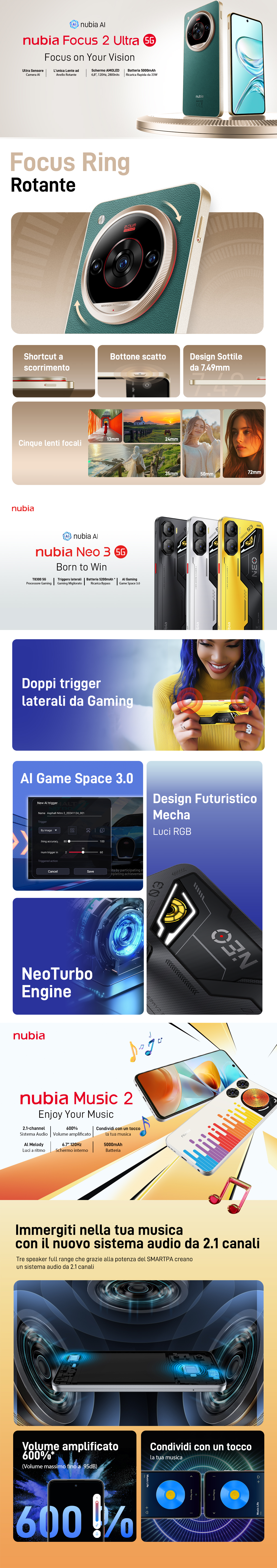 nubia focus 2 ultra - nubia neo 3 - nubia music 2