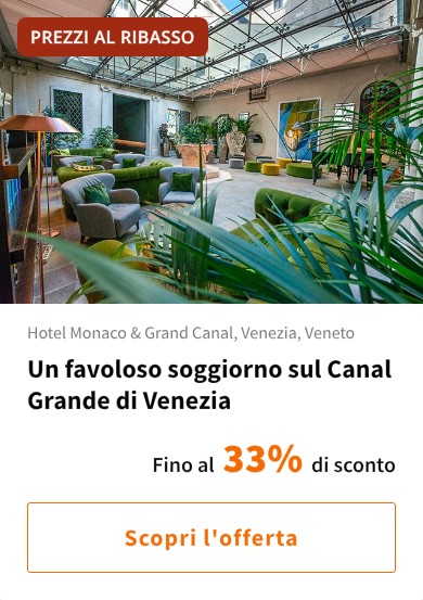 Un favoloso soggiorno sul Canal Grande di Venezia