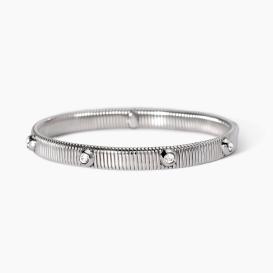 STYLE 05  Bracciale con cristalli tondi bianchi