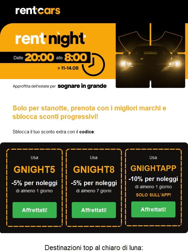 Fino al 15% + codice extra [Solo di Notte]