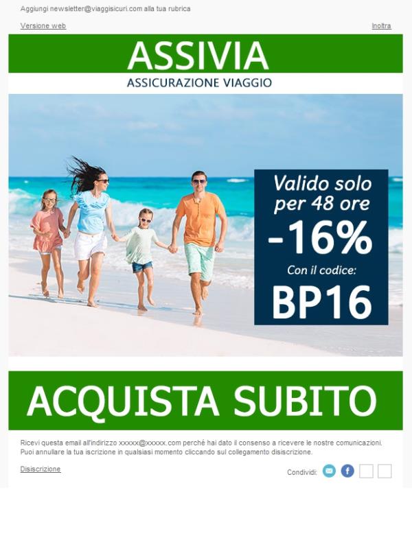 - 16% su tutte le nostre polizze!
