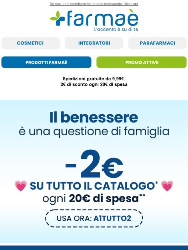✨2€ di sconto ogni 20€ e spedizioni gratuite da 9,99€