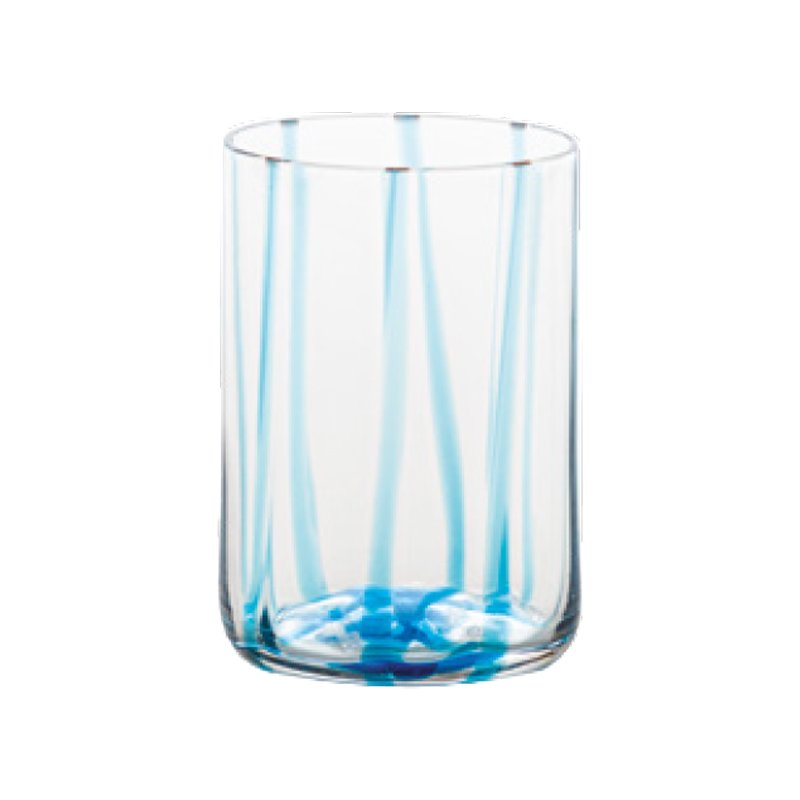 35 cl - Tirache Borosilicate Glass Water Glasses - Set 6 Pieces - Aquamarine