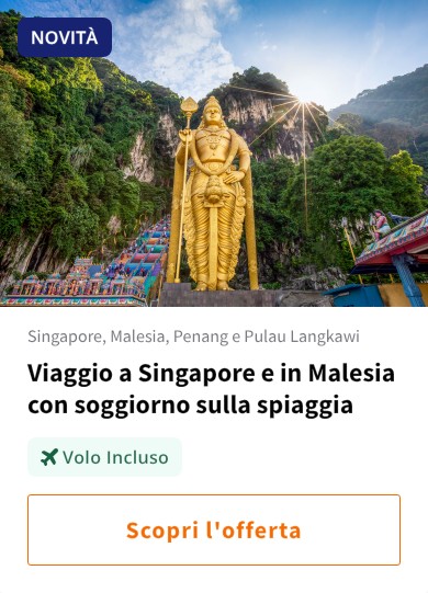 Viaggio a Singapore e in Malesia con soggiorno sulla spiaggia