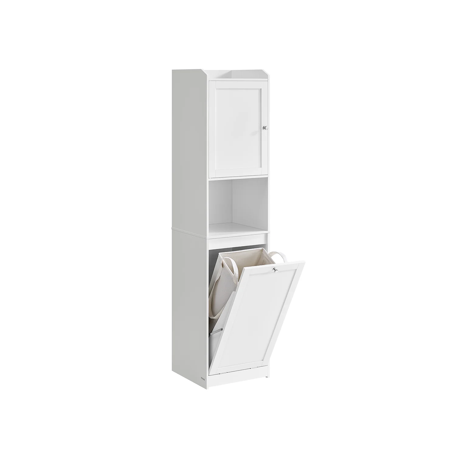 Image of Mobile Portabiancheria per Bagno con Sacco Rimovibile e Anta