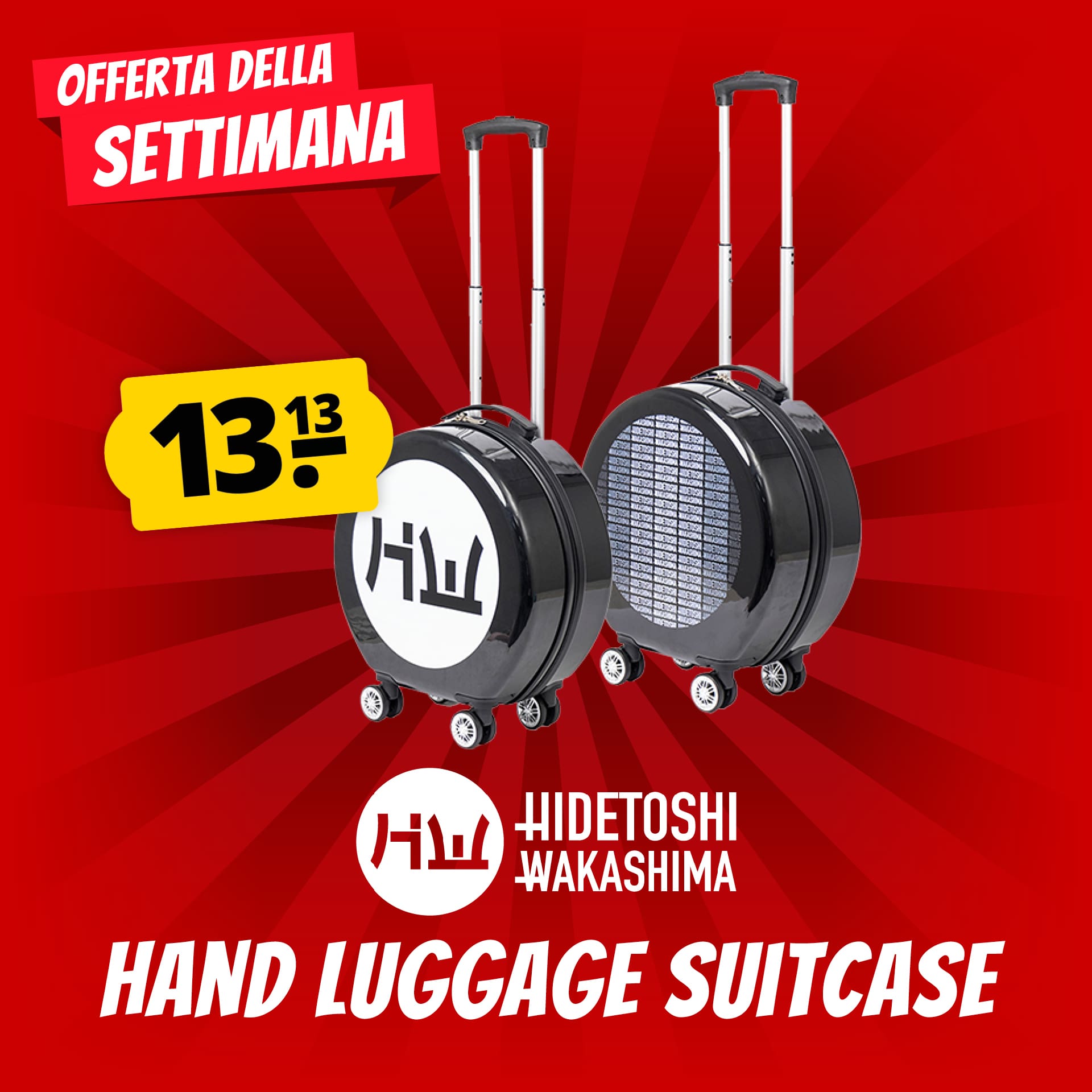 hidetoshi Wakashima 18 designer trolley bagaglio a mano