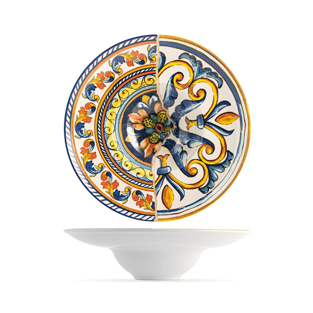 Positano Pastabowl Stoneware Deep Plate Set 6 Pcs - 24 cm
