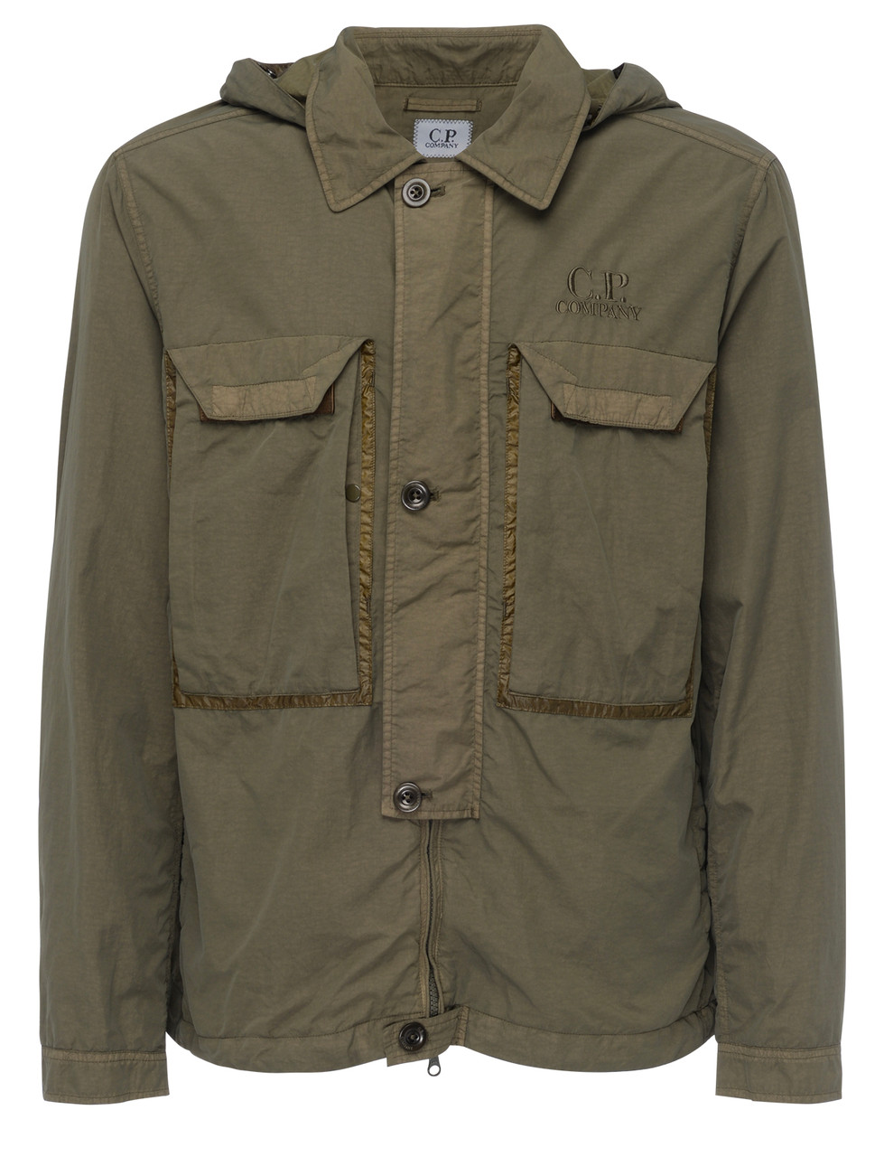 Image of Giacca C.P. Company Goggle in nylon verde