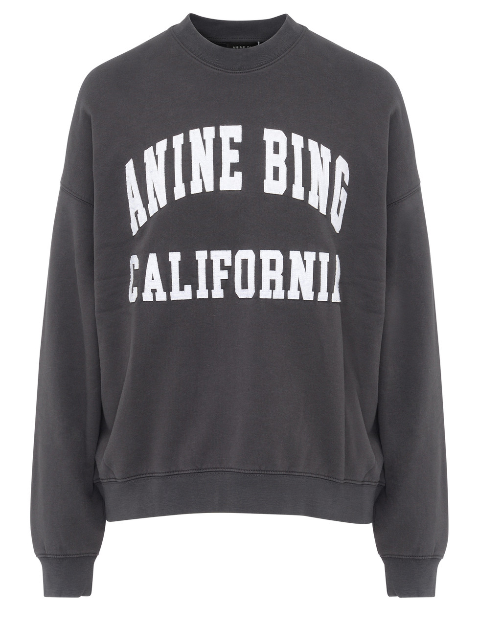 Image of Felpa Anine Bing Miles in cotone nero vintage