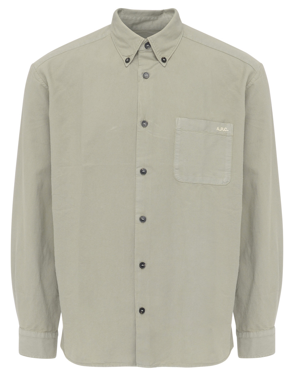 Image of Camicia A.P.C. Mateo in cotone verde