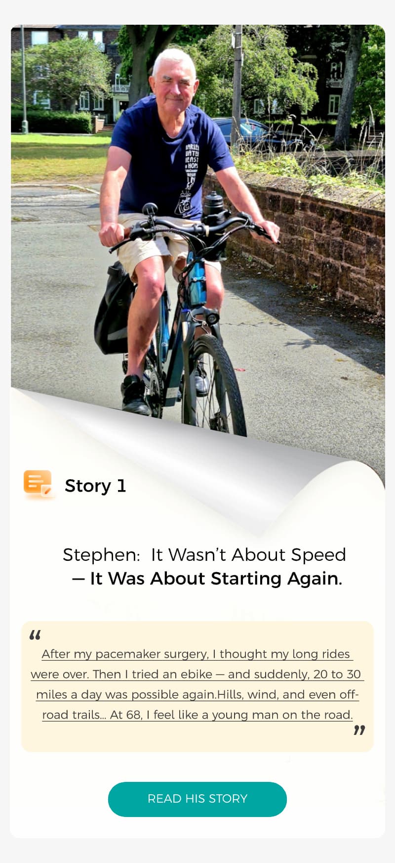 Stephen: It Wasn't About Speed - It Was About Starting Again.
