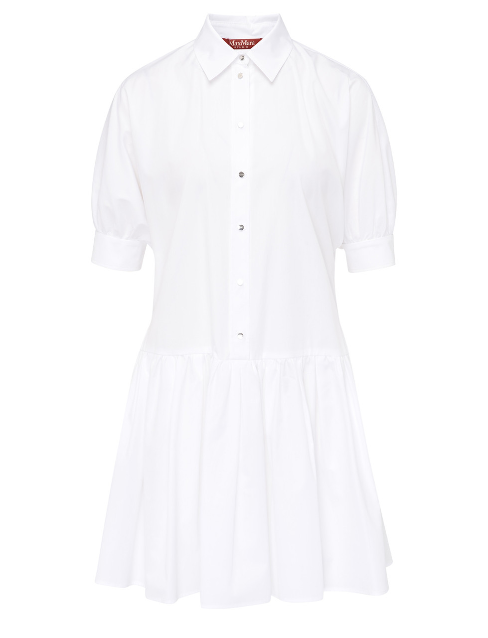 Image of Abito Max Mara Studio Caronte in popeline bianco