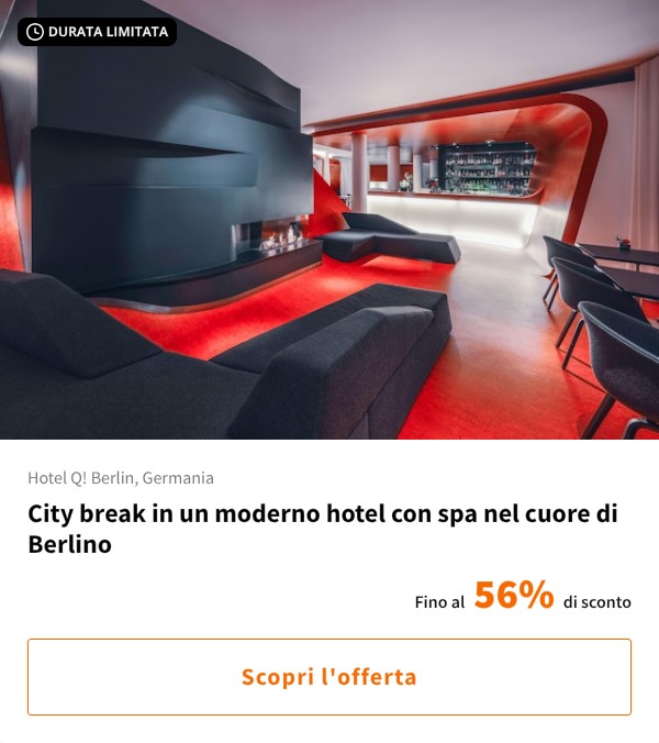 City break in un moderno hotel con spa nel cuore di Berlino