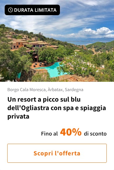 Un resort a picco sul blu dell&#x27;Ogliastra con spa e spiaggia privata