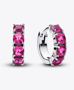 Pink Hoop Earrings